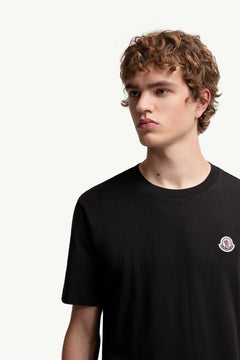 Moncler Logo Patch Cotton T-Shirt (Pack Of Three) Black Black