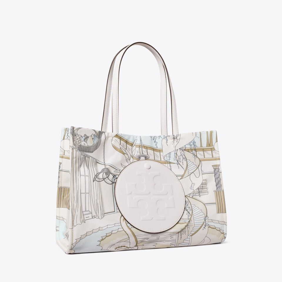 Tory Burch Small Ella Printed Tote The Pool Beige