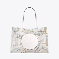 Tory Burch Small Ella Printed Tote The Pool Beige