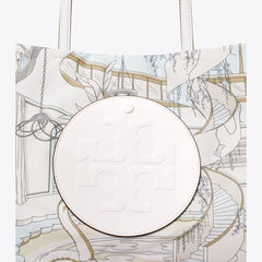 Tory Burch Small Ella Printed Tote The Pool Beige
