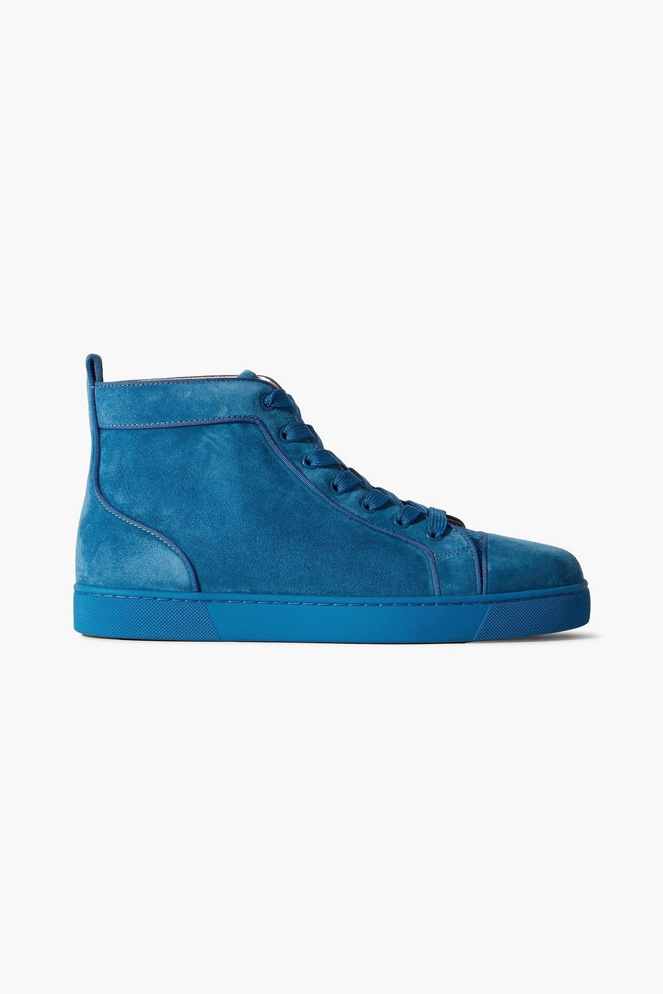 Christian Louboutin Louis Suede High-Top Sneakers Blue