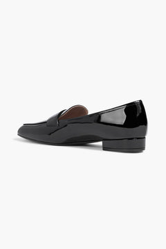 Valentino Garavani Vlogo Patent-Leather Loafers Black Women's
