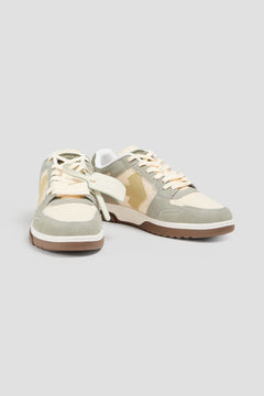 Off-White Out Of Office Mesh And Suede Sneakers Cream