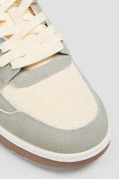 Off-White Out Of Office Mesh And Suede Sneakers Cream