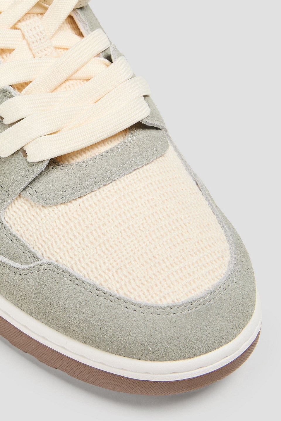 Off-White Out Of Office Mesh And Suede Sneakers Cream