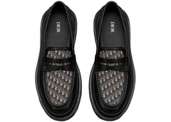 Dior Explorer Loafer Black Beige Black Dior Oblique Jacquard