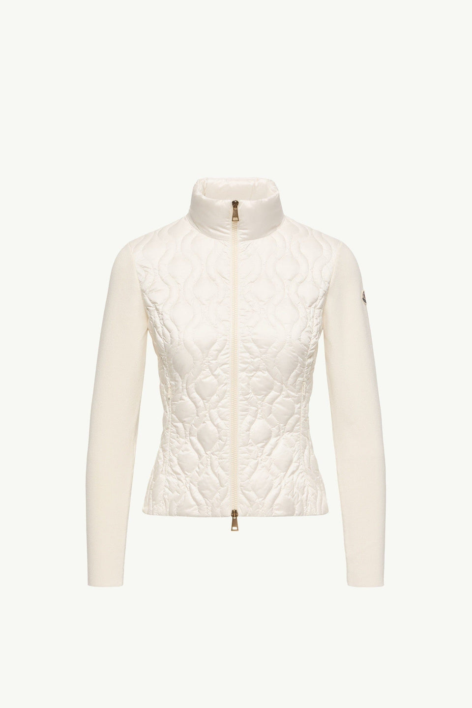 Moncler Cotton Padded Zip-Up Cardigan White White