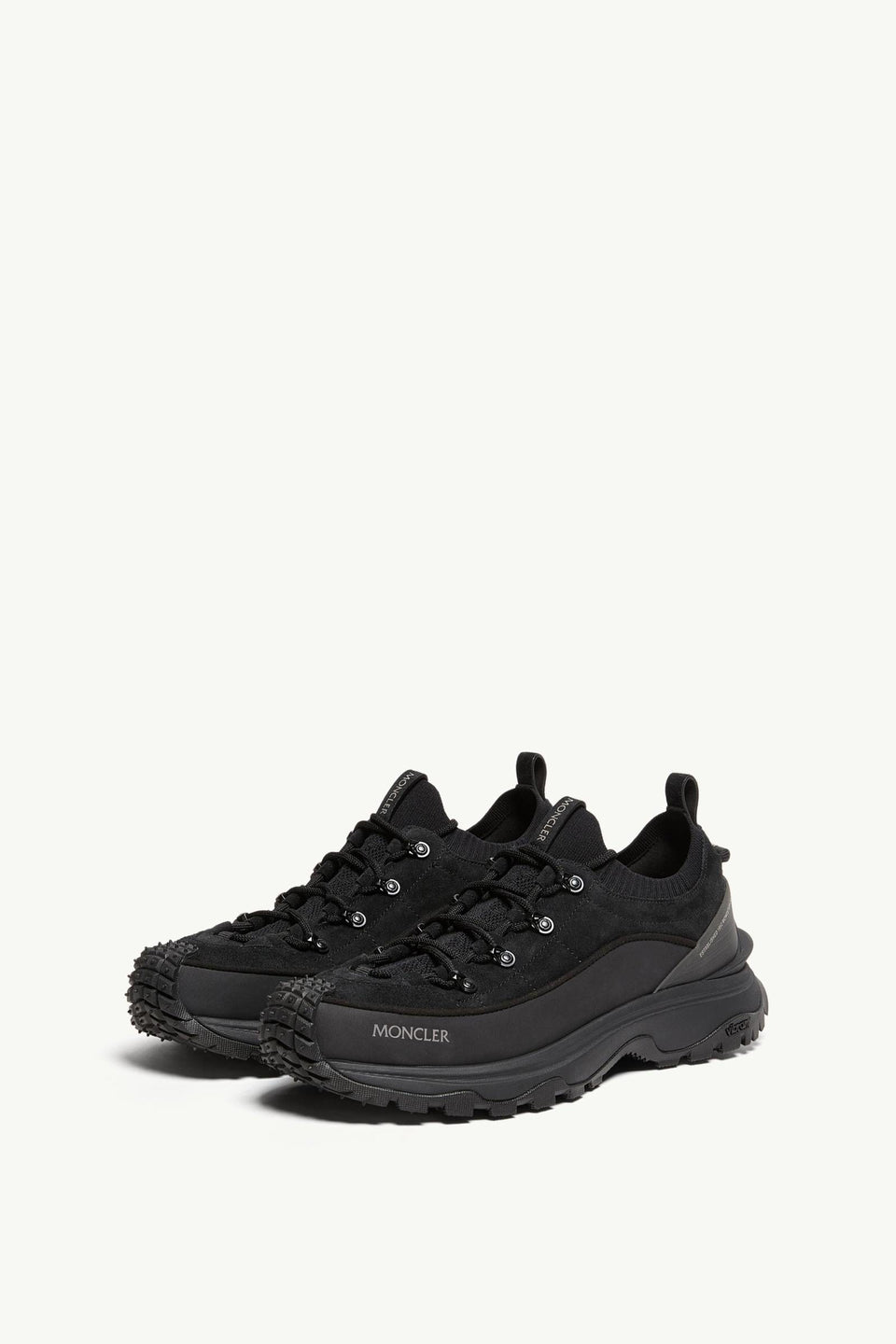 Moncler Trailgrip Lite3  Suede Sneakers Black