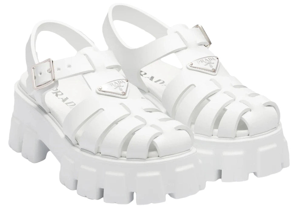 Prada Monolith Foam Rubber 55Mm Sandals White