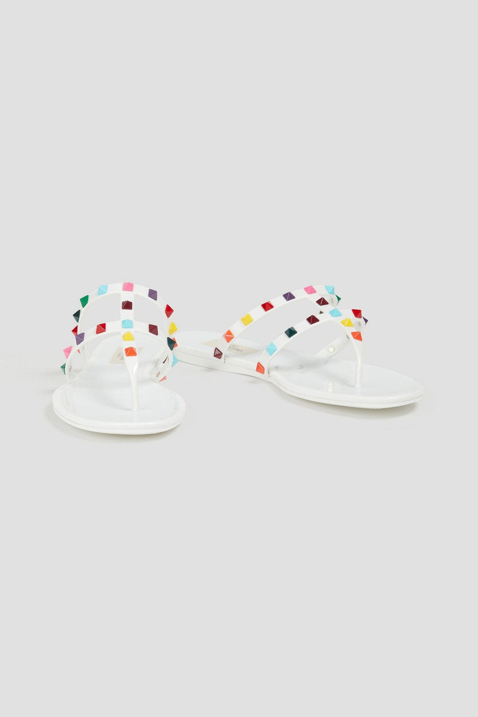 Valentino Garavani Rockstud Rubber Sandals White Women's