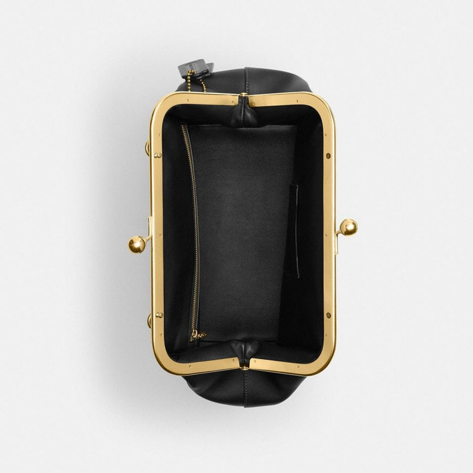 Coach Kisslock Frame Bag 27 Brass Black