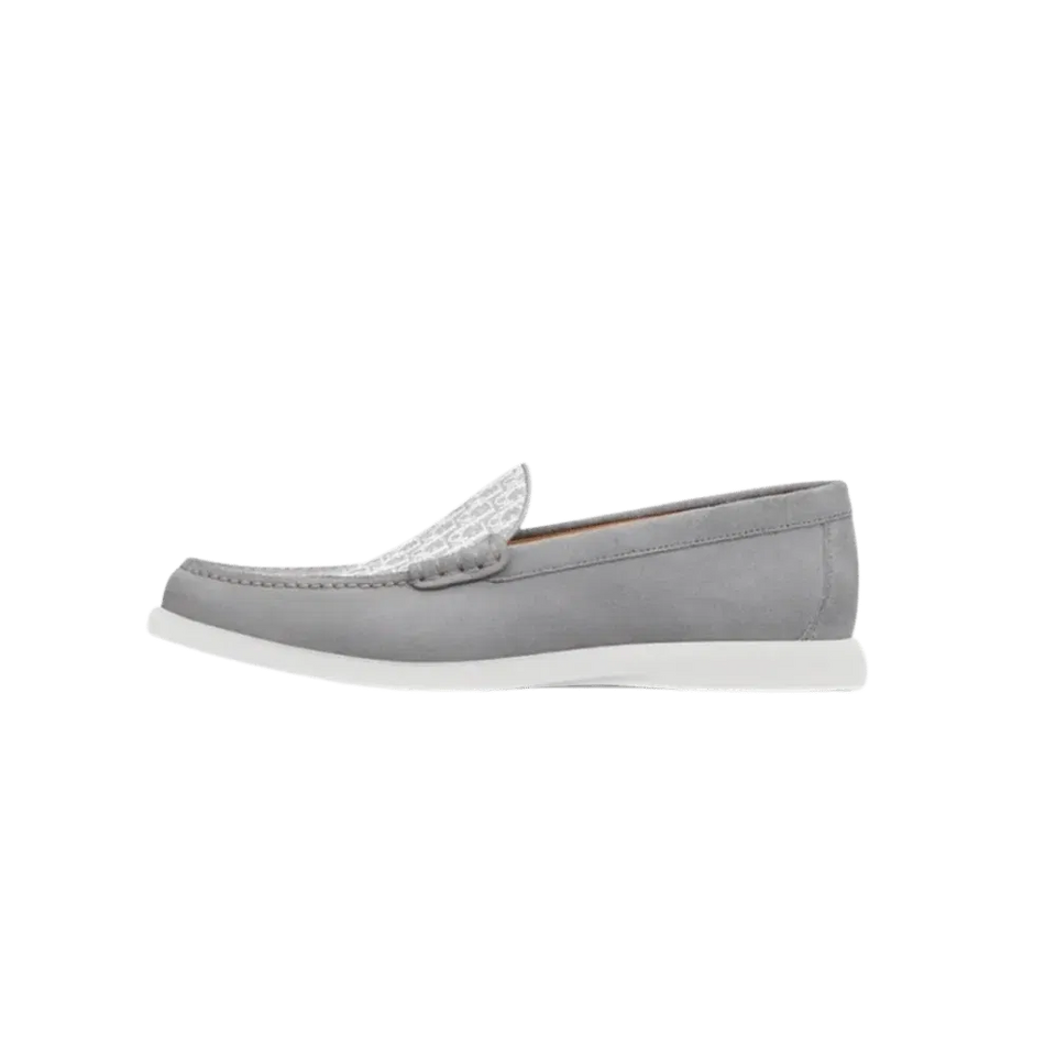 Dior Granville Loafer Dior Gray Suede and Dior Oblique Jacquard