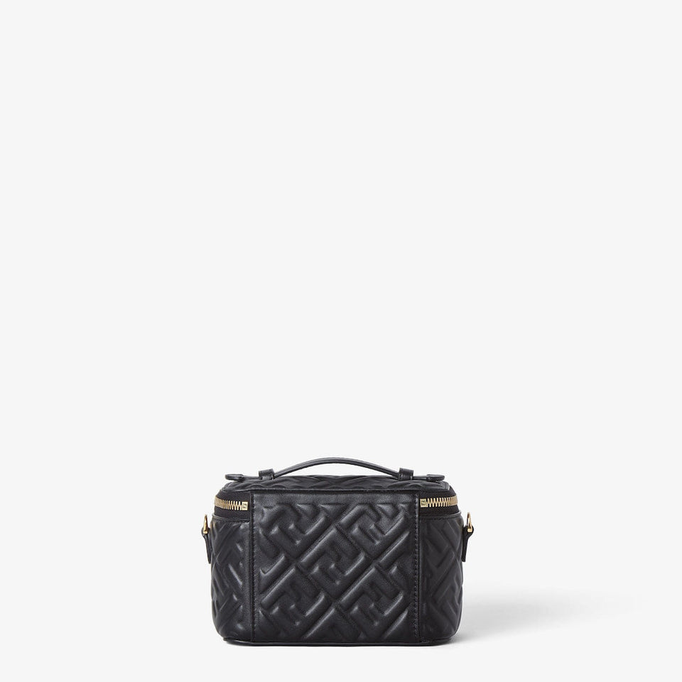 Fendi Vanity Black nappa leather mini-bag with FF motif