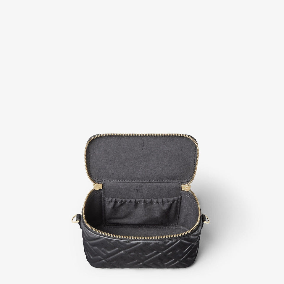 Fendi Vanity Black nappa leather mini-bag with FF motif