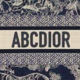 Saddle bag Blue Dior Oblique embroidery