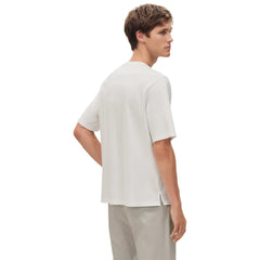 Hermes Paris Leather Patch Blanc T-Shirt
