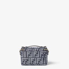 Fendi Vanity Dark blue denim-effect FF jacquard mini-bag