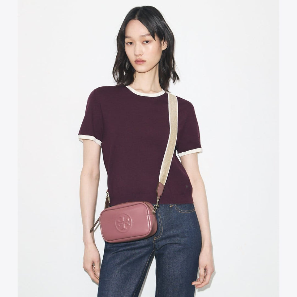 Tory Burch Mini Miller natuura Crossbody Bag Mauve