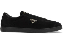 Prada Logo Plaque Sneakers Black