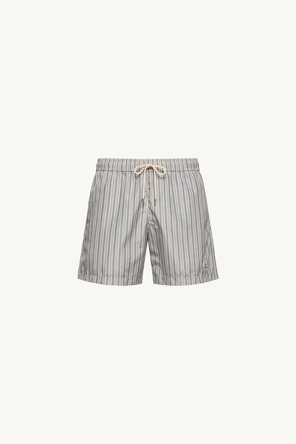 Moncler Striped Swim Shorts White & Blue White & Blue