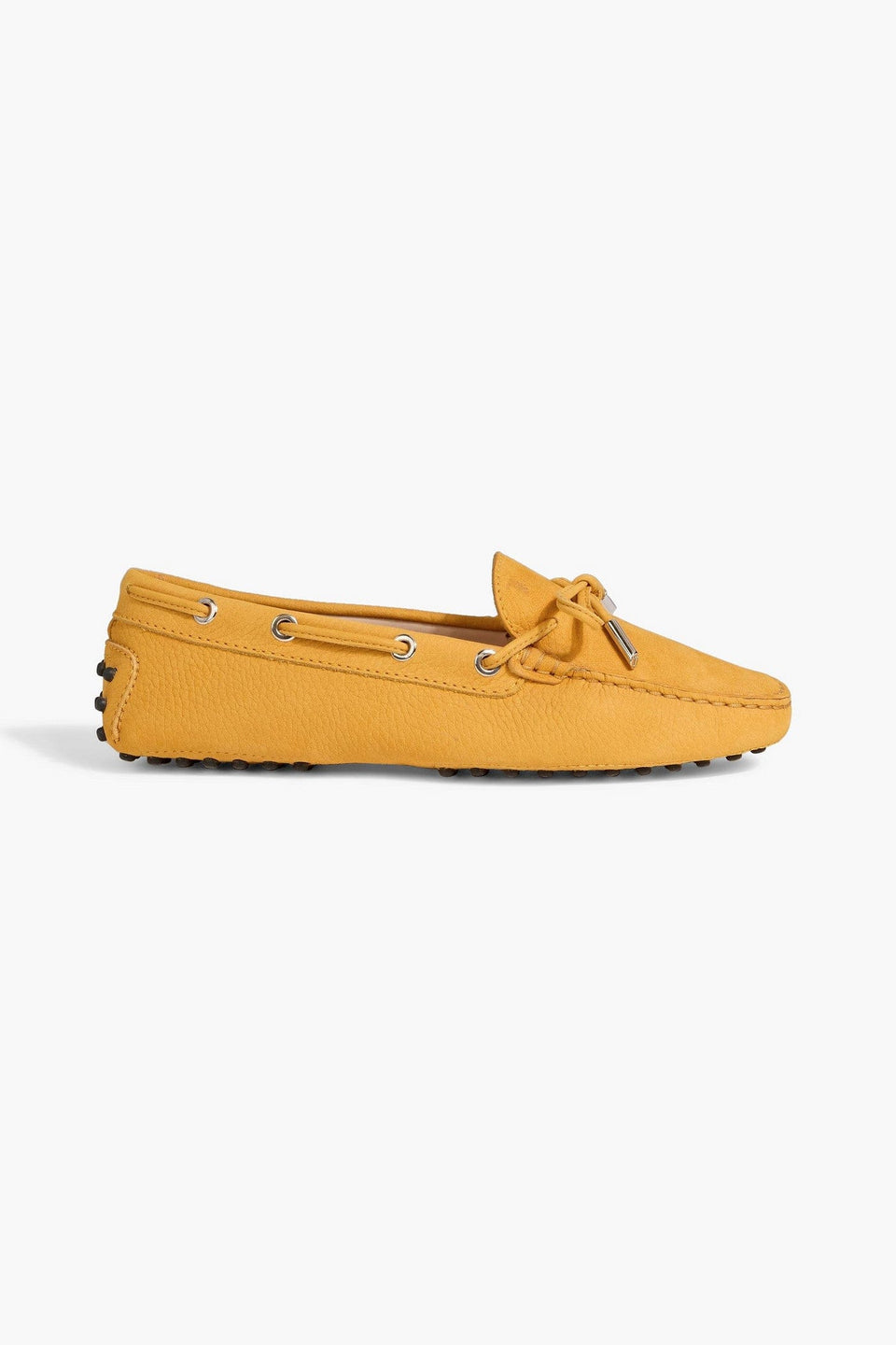 Tod's Heaven Lacetto Nubuck Loafers Marigold Women's
