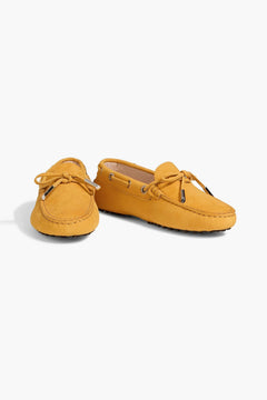 Tod's Heaven Lacetto Nubuck Loafers Marigold Women's
