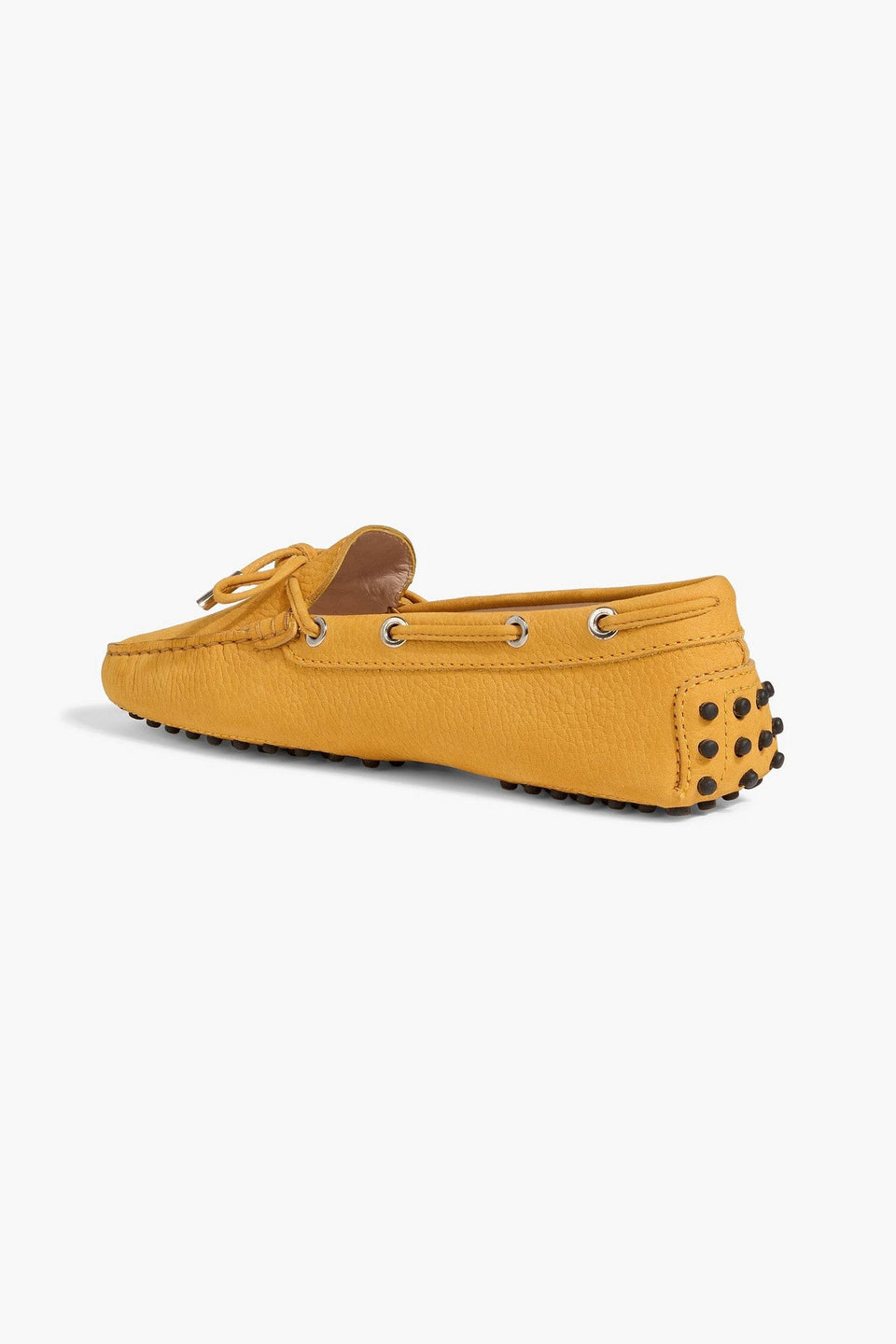 Tod's Heaven Lacetto Nubuck Loafers Marigold Women's