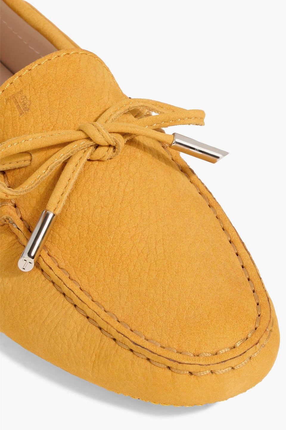 Tod's Heaven Lacetto Nubuck Loafers Marigold Women's