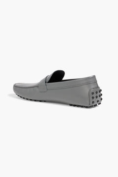 Tod's Gommino Buckled Leather Driving Shoes Gray