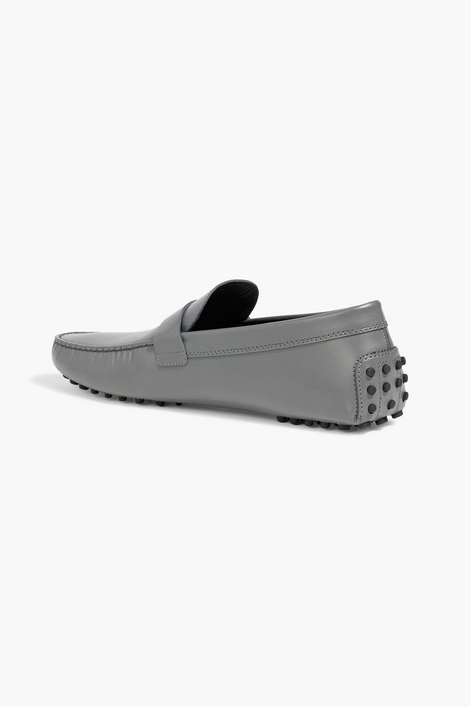 Tod's Gommino Buckled Leather Driving Shoes Gray