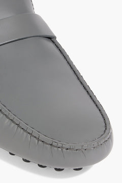 Tod's Gommino Buckled Leather Driving Shoes Gray