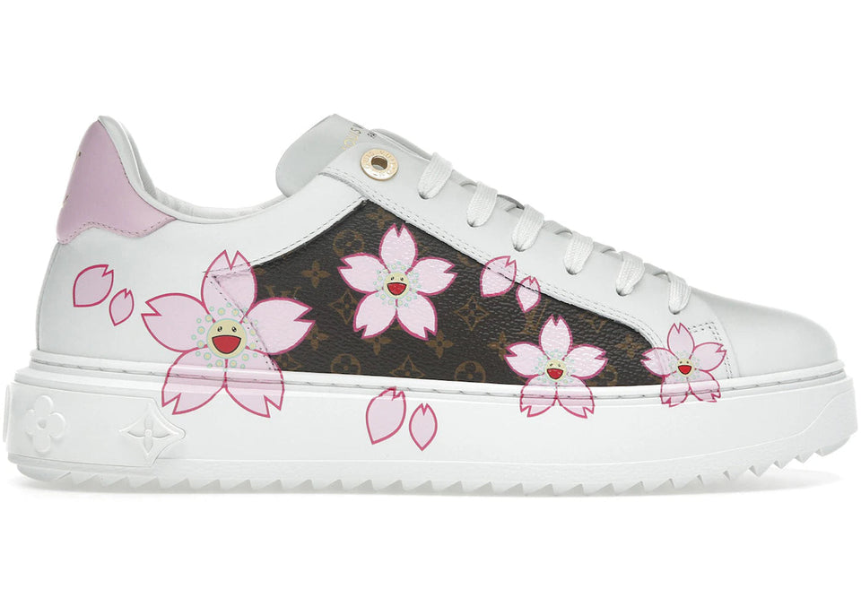 Louis Vuitton X Takashi Murakami Timeout Sneaker Cherry Blossom White Womens