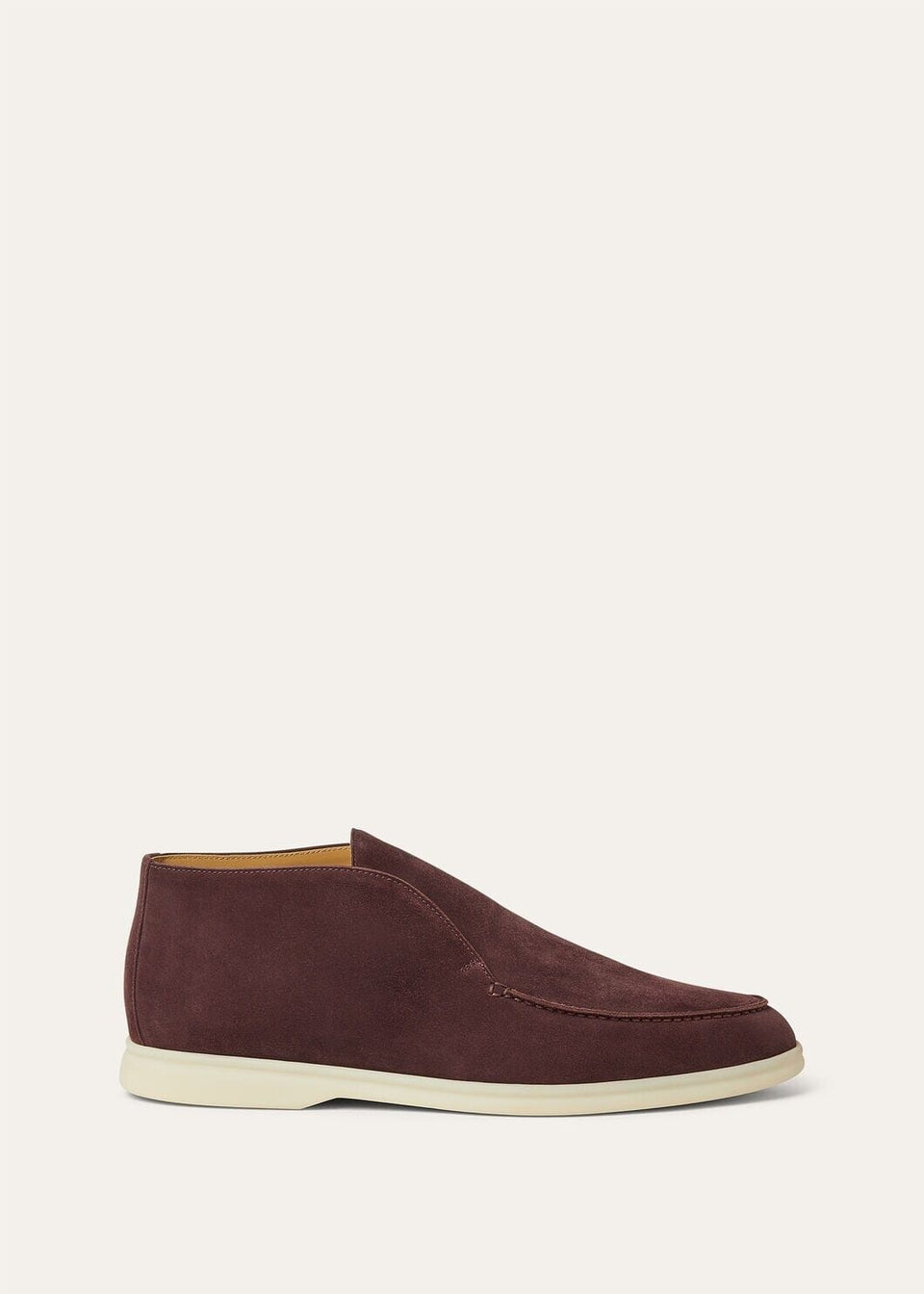 LoroPiana Open Walk Ankle Boot Very Dark Maroon
