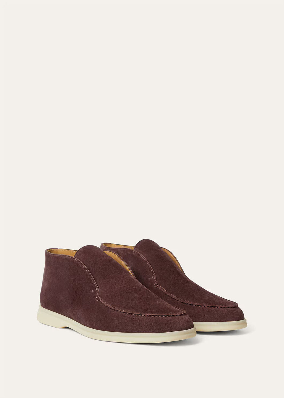 LoroPiana Open Walk Ankle Boot Very Dark Maroon
