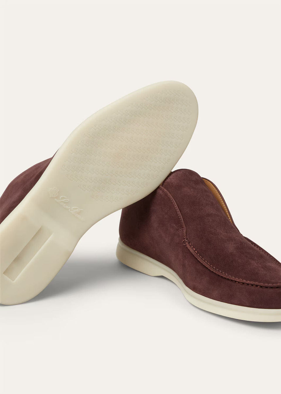 LoroPiana Open Walk Ankle Boot Very Dark Maroon