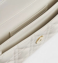 Latte-colored lambskin with Cannage motif