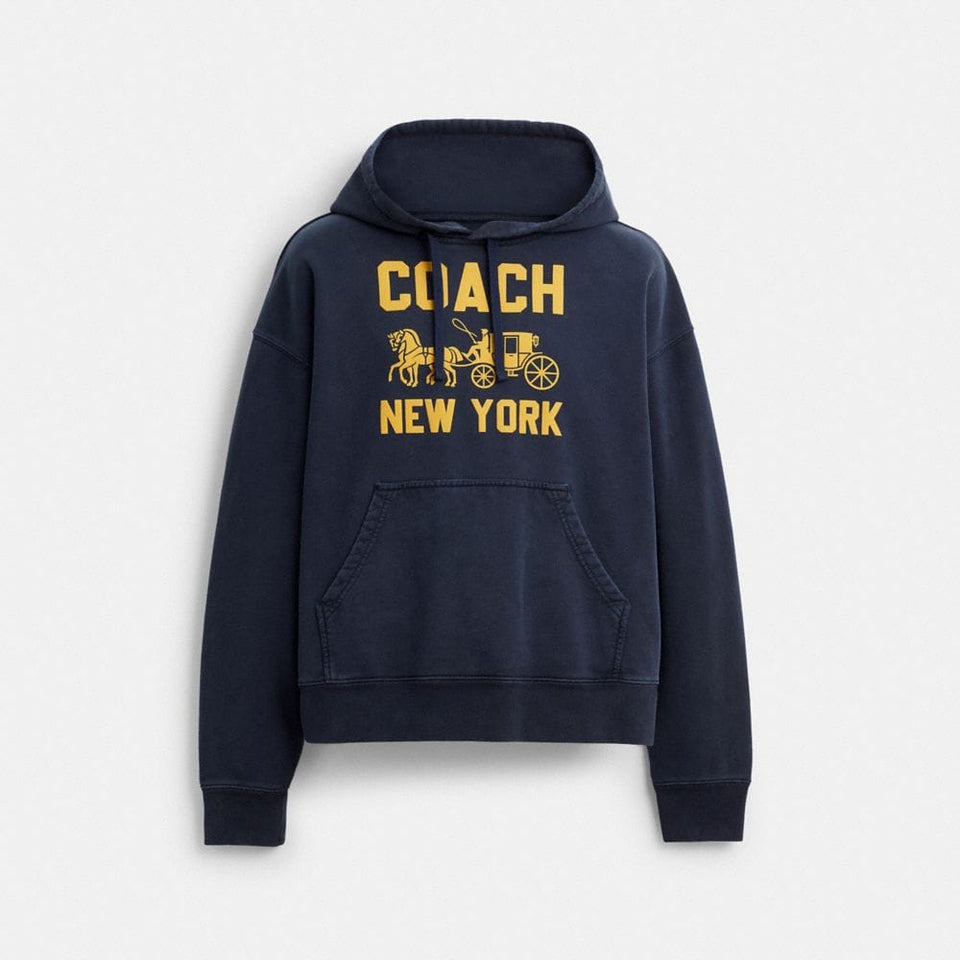 Coach Horse And Carriage Hoodie Navy Blue