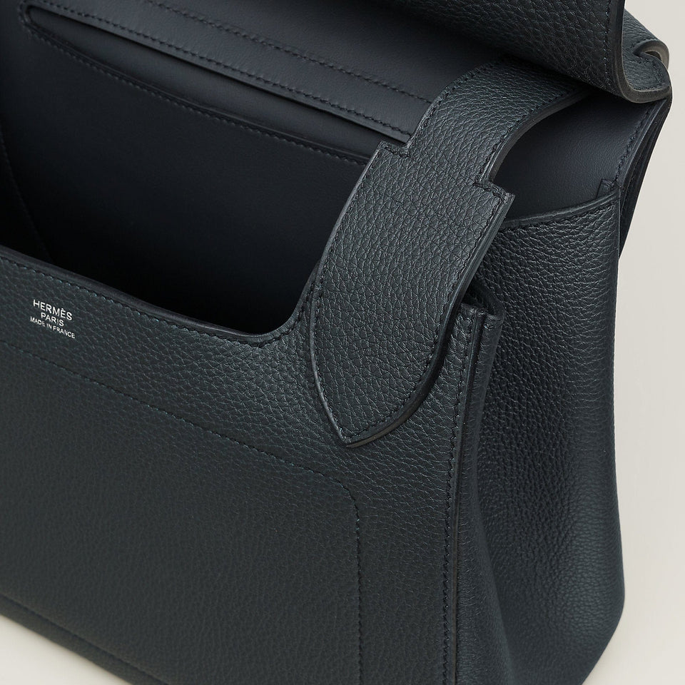Hermes Mali Selle Pm Messenger Bag Noir