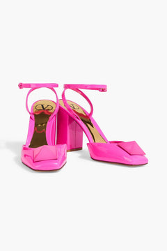 Valentino Garavani One Stud Patent-Leather Pumps Fuchsia Women's