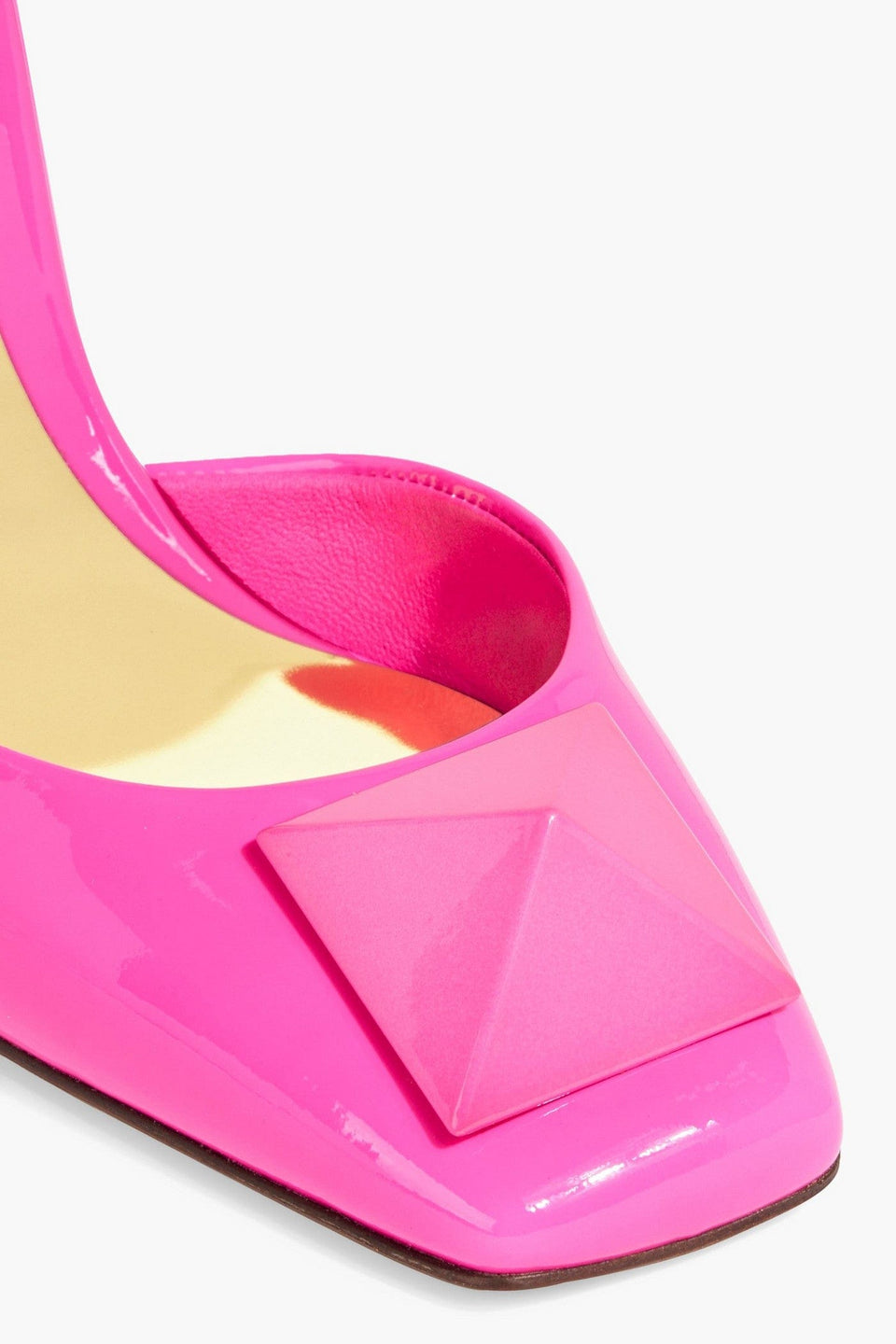 Valentino Garavani One Stud Patent-Leather Pumps Fuchsia Women's