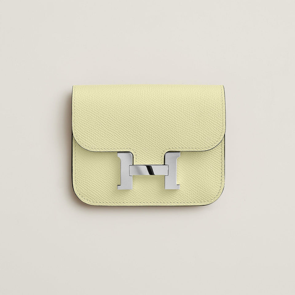 Hermes Constance Slim Wallet Bleu Saphir