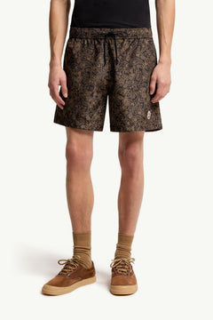 Moncler Paisley Print Swim Shorts Navy Blue Navy Blue