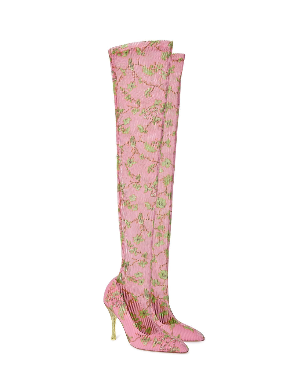 Off-White Crystal Printed Mesh Cuissard Womens Pink