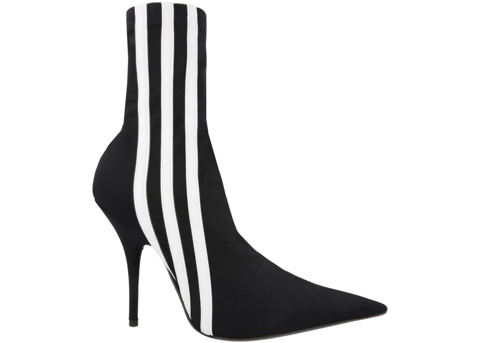 Balenciaga X Adidas Knife Booties Black White Womens