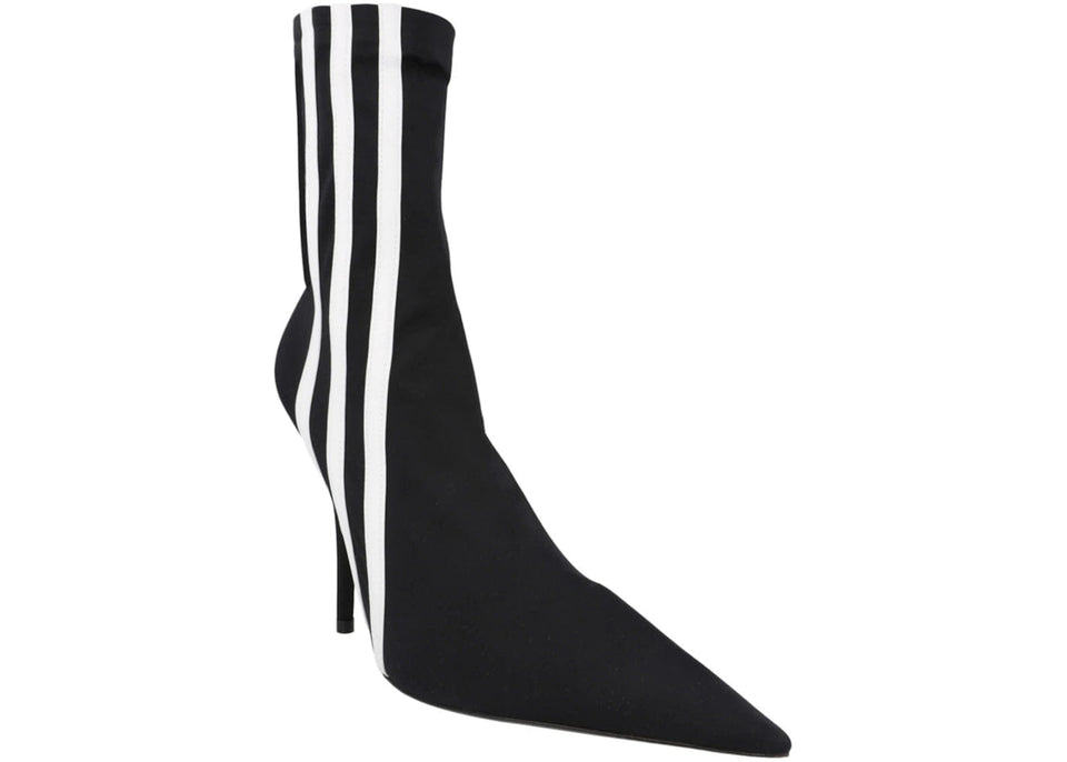 Balenciaga X Adidas Knife Booties Black White Womens