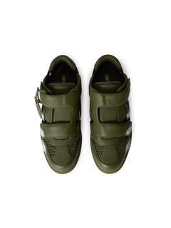 Off-White Out Of Office Striped Sandals Green