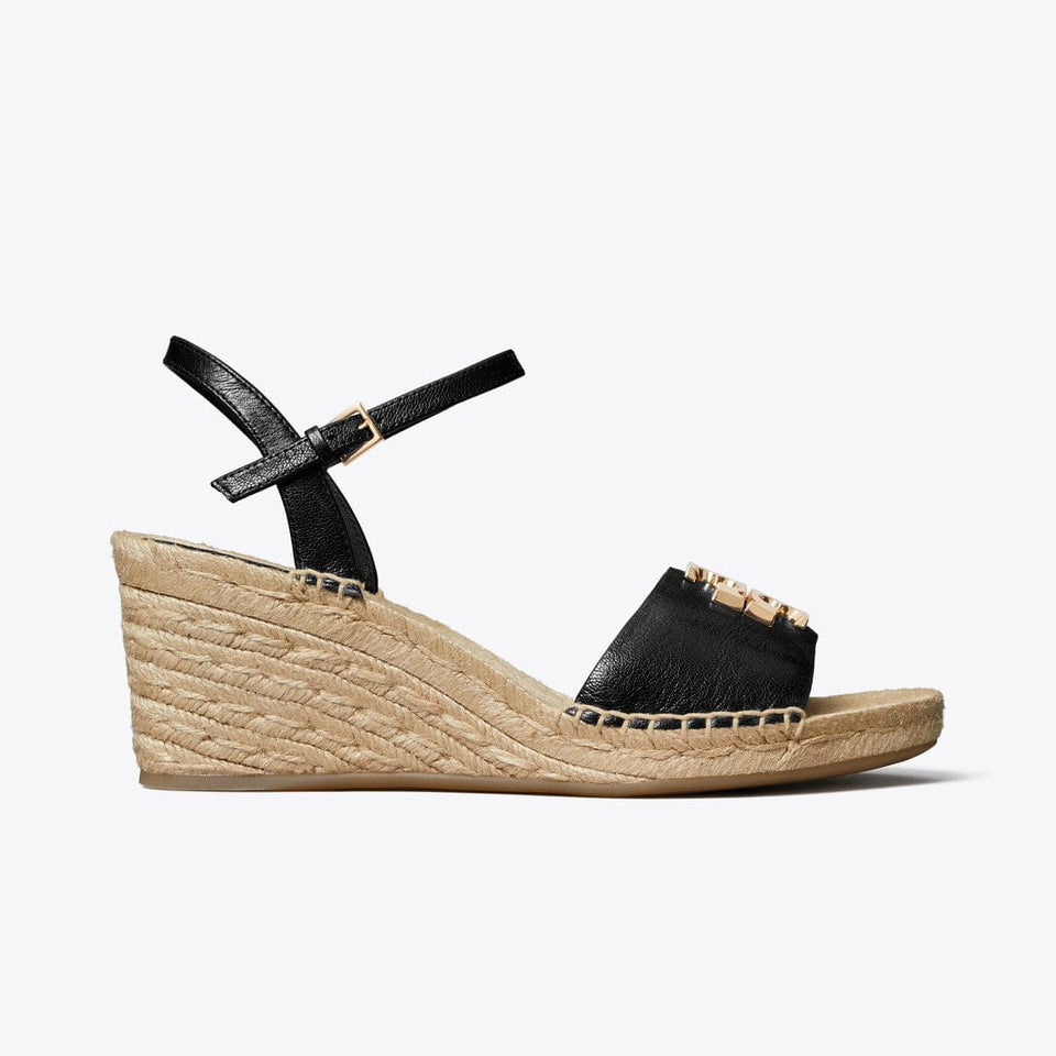 Tory Burch Eleanor Wedge Espadrille PERFECT BLACK / GOLD