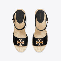 Tory Burch Eleanor Wedge Espadrille PERFECT BLACK / GOLD
