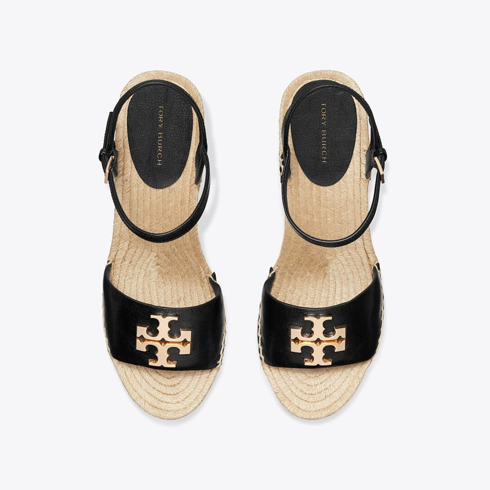 Tory Burch Eleanor Wedge Espadrille PERFECT BLACK / GOLD
