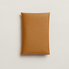 Hermes Calvi Card Holder Toupe